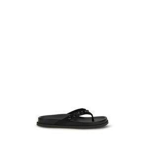 Pedro García Black Rubber Flip-Flop Women's Sandals